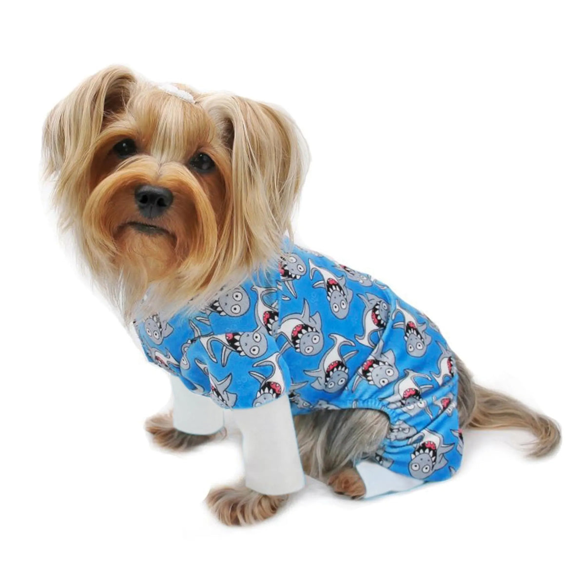 FIRST PRESS - PETS - URBAN CORE AFTER DARK - First Press™ After Dark — Shark Mood Ultra-Soft Plush Pajamas