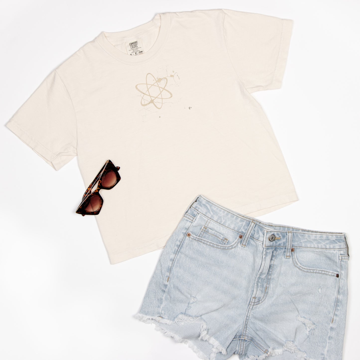 FIRST PRESS - HUMAN EDITION - WOMEN'S CROPPED BOXY TEE - "Underground Physics"