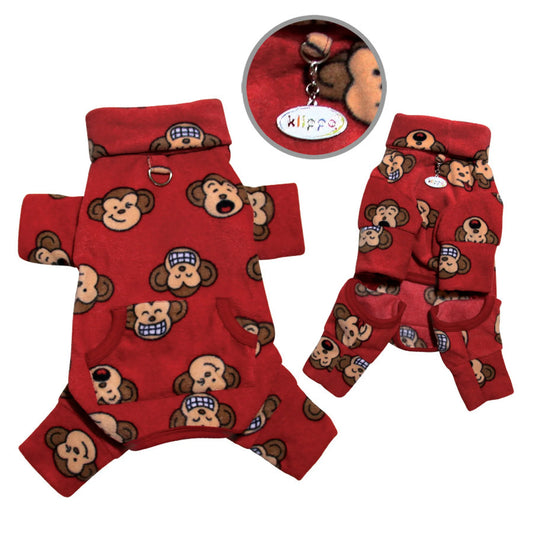 FIRST PRESS - PETS - URBAN CORE AFTER DARK - Monkey Face Soft Fleece Pajamas