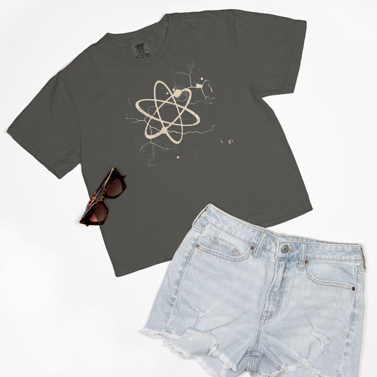 FIRST PRESS - HUMAN EDITION - WOMEN'S CROPPED BOXY TEE - "Underground Physics"