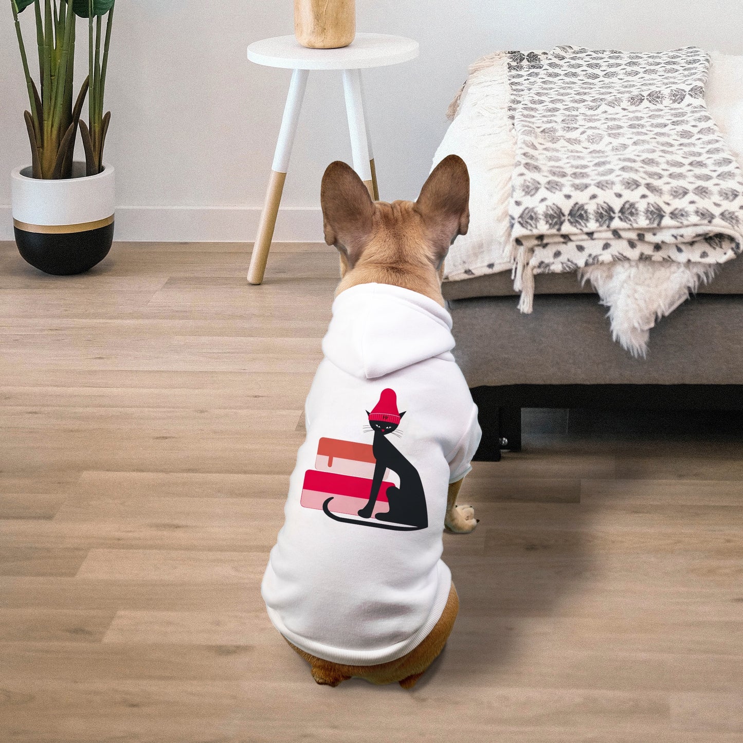 FIRST PRESS - PETS - Drawstring Luxury Hoodie - "Il Gatto Freddo"