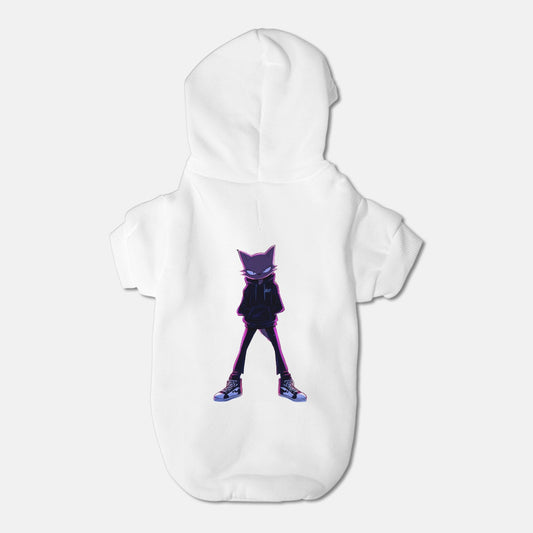 FIRST PRESS - PETS - Drawstring Luxury Hoodie - "Neon Alley Cat"