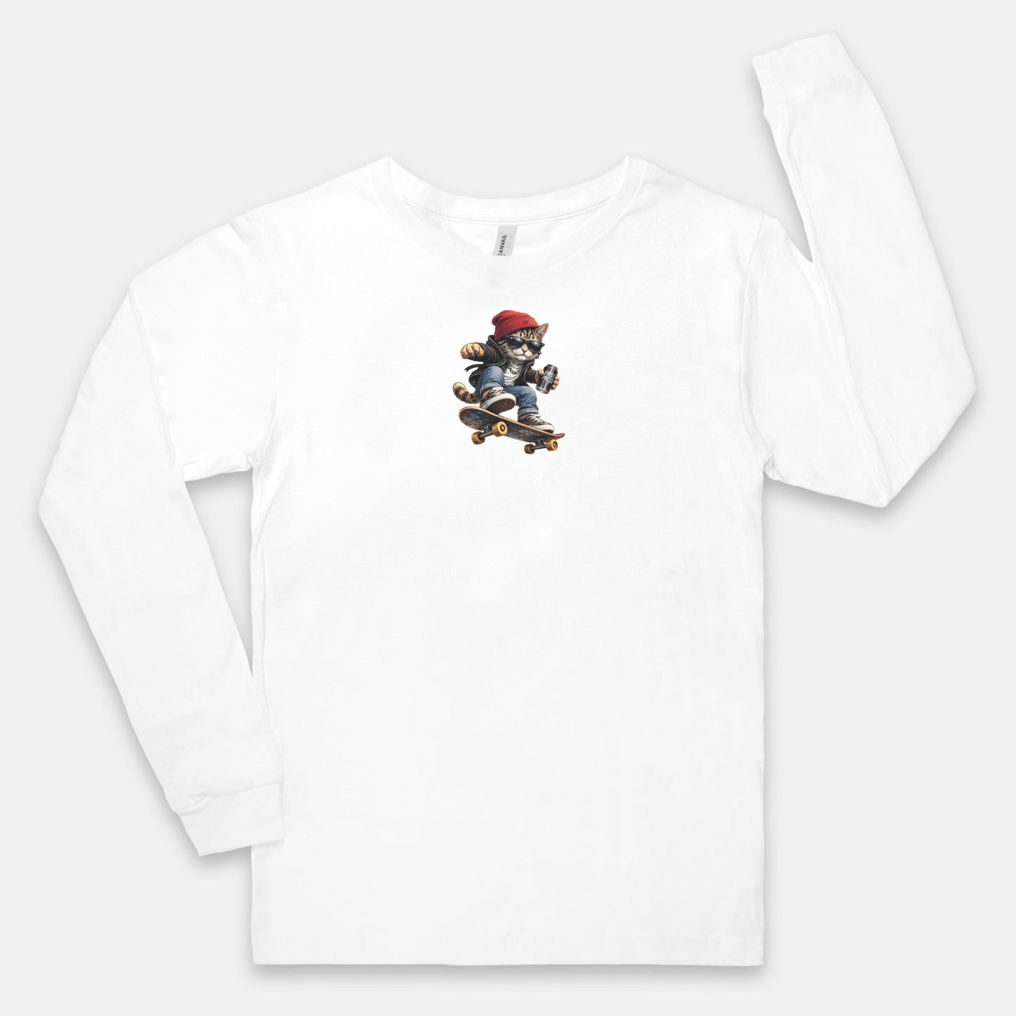 FIRST PRESS - HUMAN EDITION - UNISEX JERSEY LONG SLEEVE TEE - "Street Cat"