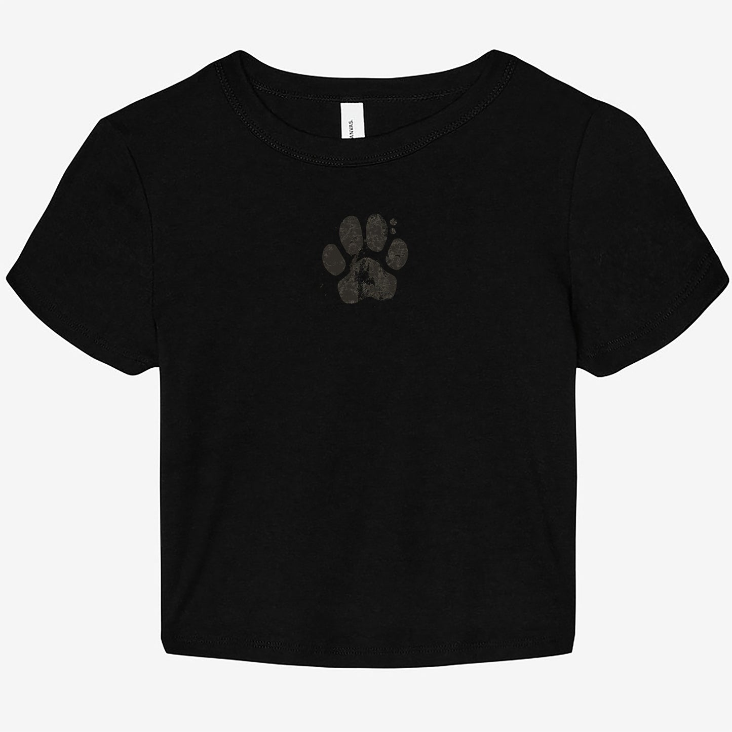 FIRST PRESS - HUMAN EDITION - WOMEN'S MICRO RIB BABY TEE - "Pressed Paw"