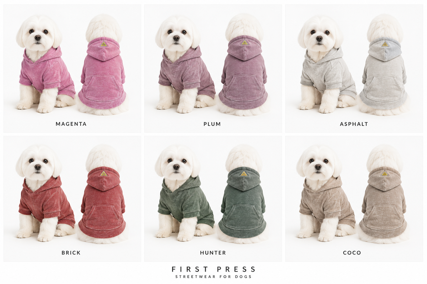 FIRST PRESS - PETS - URBAN CORE COLLECTION - Burnout Washed Hoodie with Pocket