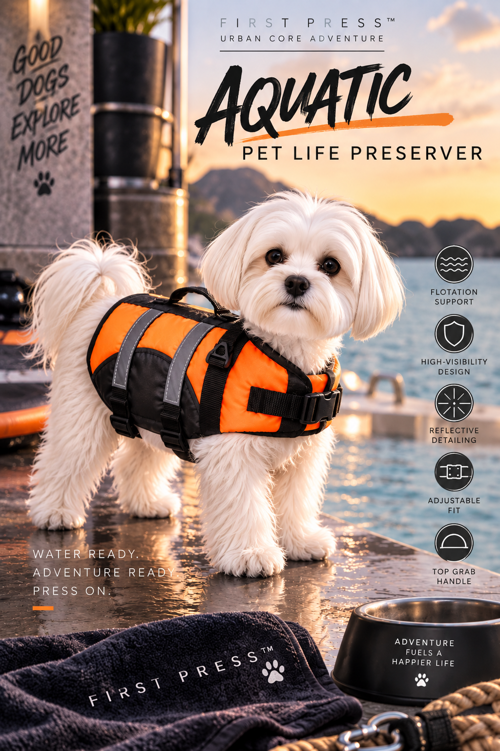 FIRST PRESS - PETS - URBAN CORE ADVENTURE COLLECTION - GG Aquatic Adventure Life Preserver