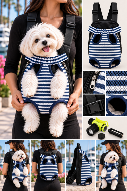 FIRST PRESS - PETS - URBAN CORE ADVENTURE COLLECTION - First Press™ Urban Core Adventure Carrier Coastal Stripe