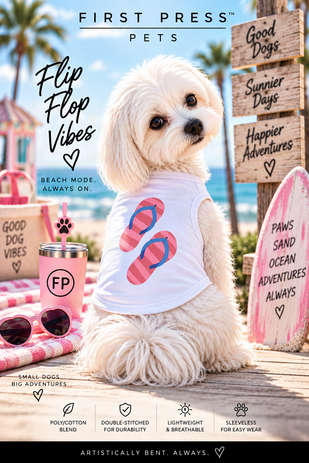 FIRST PRESS - PETS - STREET ESSENTIALS TEES + COLLARS - Flip Flop Tank