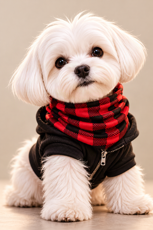 FIRST PRESS - PETS - BANDANAS & SCRUFFS - Checked Out Pup Scruff