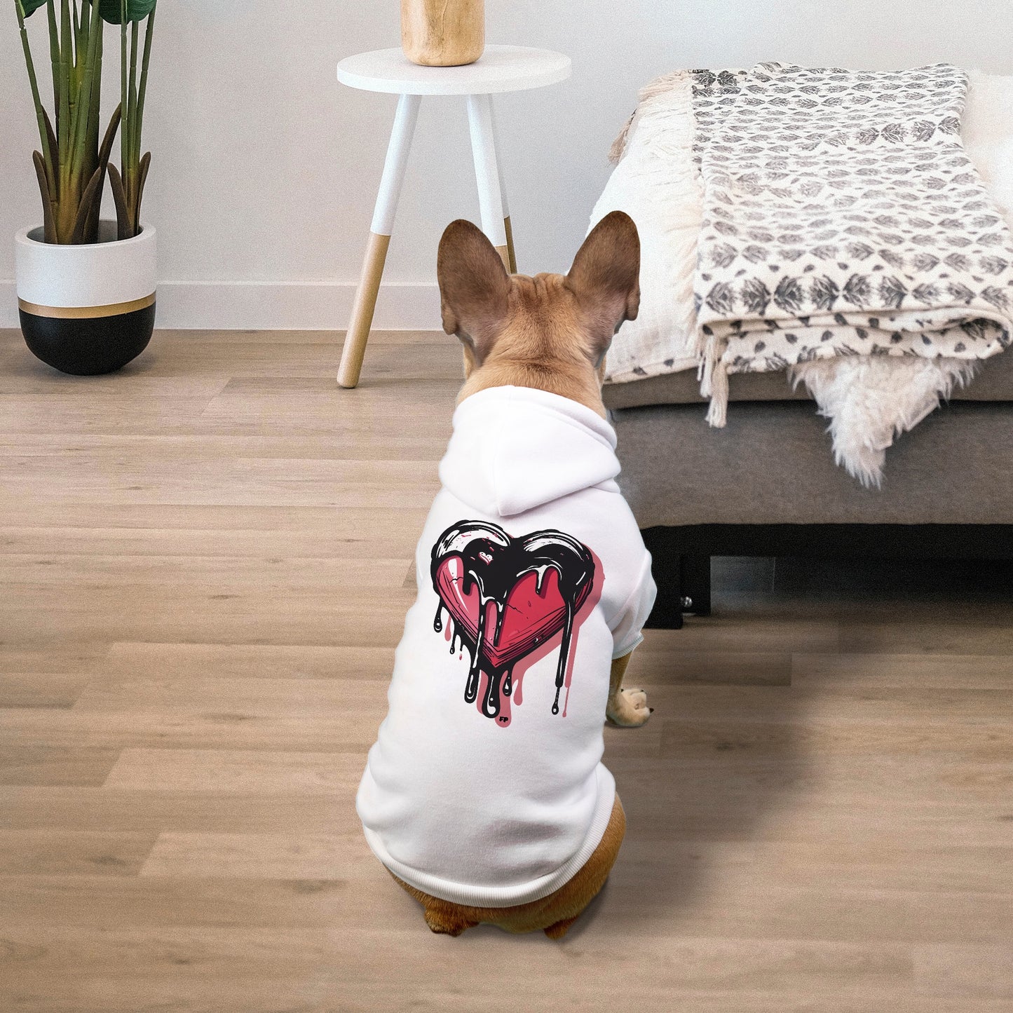 FIRST PRESS - PETS - Drawstring Luxury Hoodie - "Melting Heart"