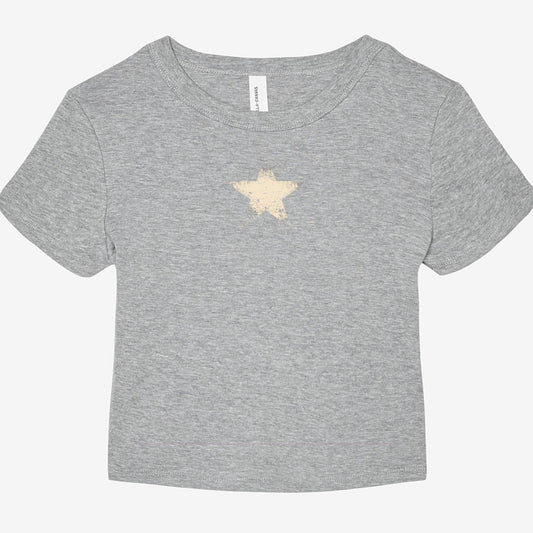 FIRST PRESS - HUMAN EDITION - WOMEN'S MICRO RIB BABY TEE - "Analog Star"
