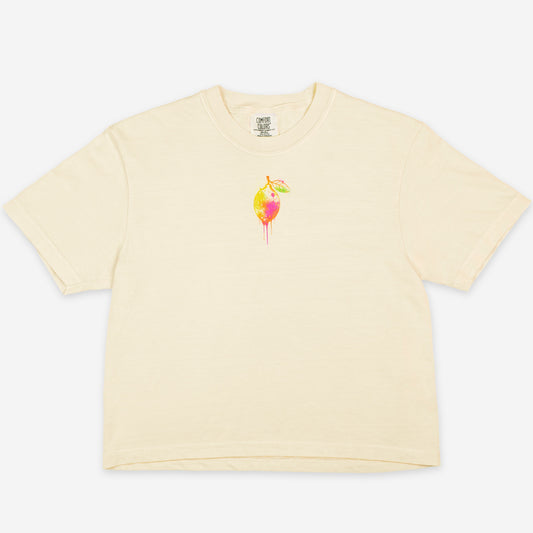 FIRST PRESS - HUMAN EDITION - WOMEN'S CROPPED BOXY TEE - "Blissfully Untamed"
