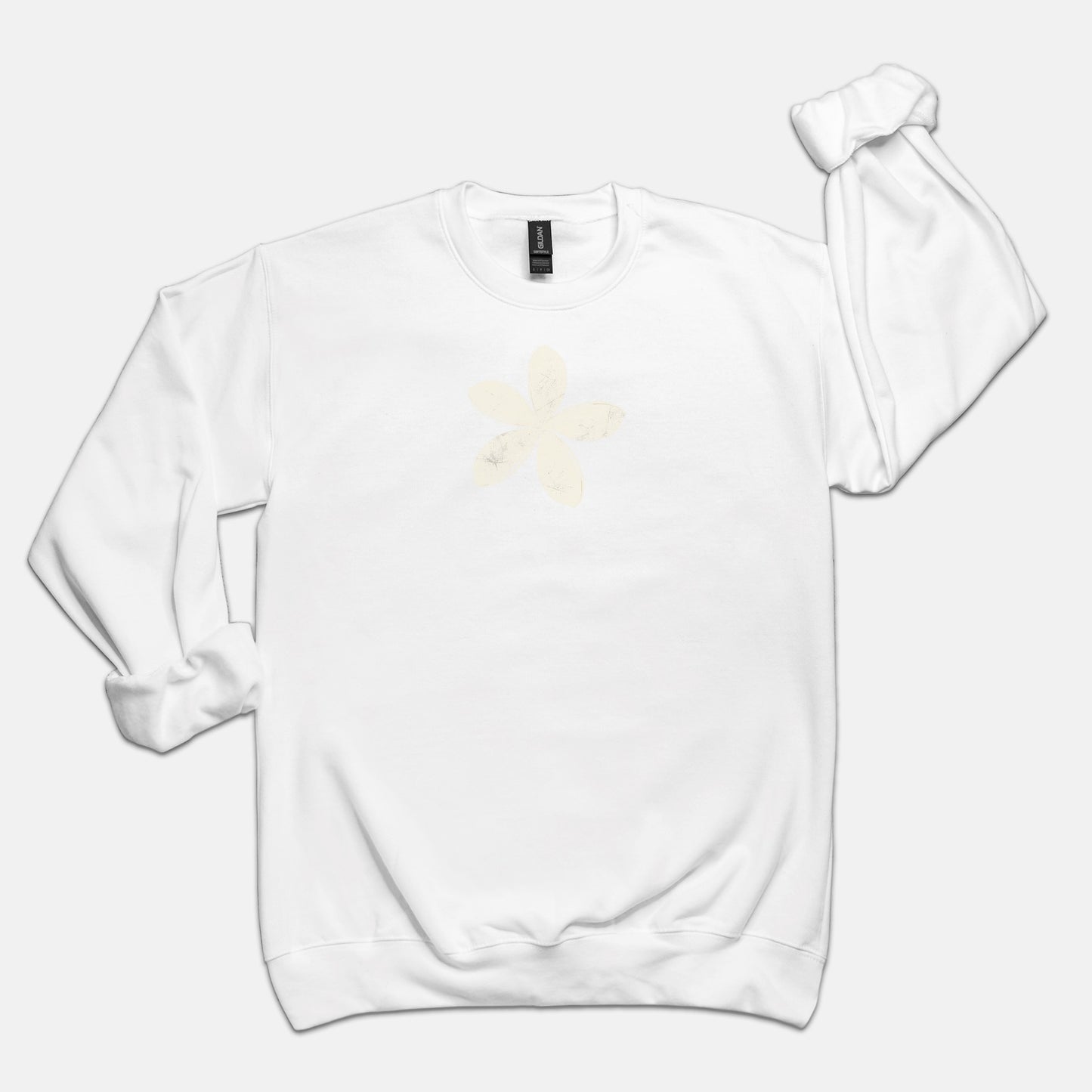 FIRST PRESS - HUMAN EDITION - UNISEX CREWNECK SWEATSHIRT - "Ghost Flower"