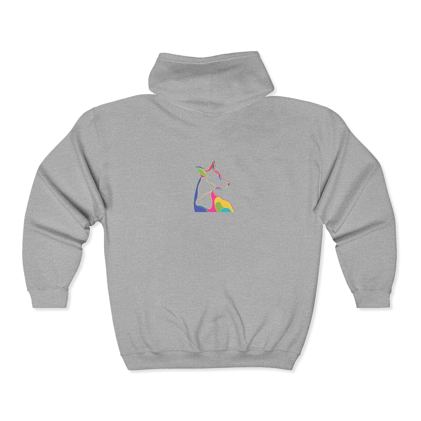 FIRST PRESS - HUMAN EDITION - UNISEX HEAVY BLEND™ ZIP HOODIE - "Canine Flow"