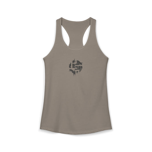 FIRST PRESS - HUMAN EDITION - WOMEN'S RACERBACK TANK TOP - "Mark"