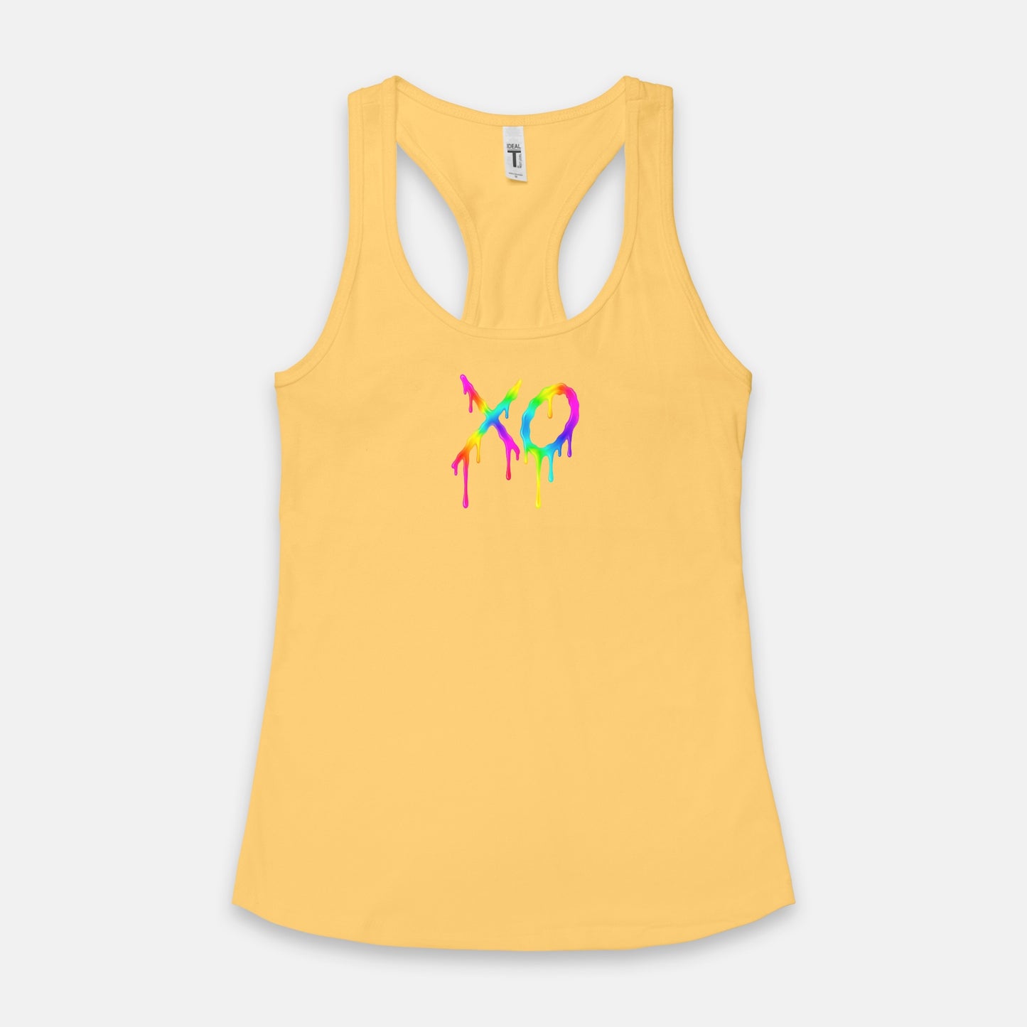 FIRST PRESS - HUMAN EDITION - WOMEN'S RACERBACK TANK TOP - "Neon XO"