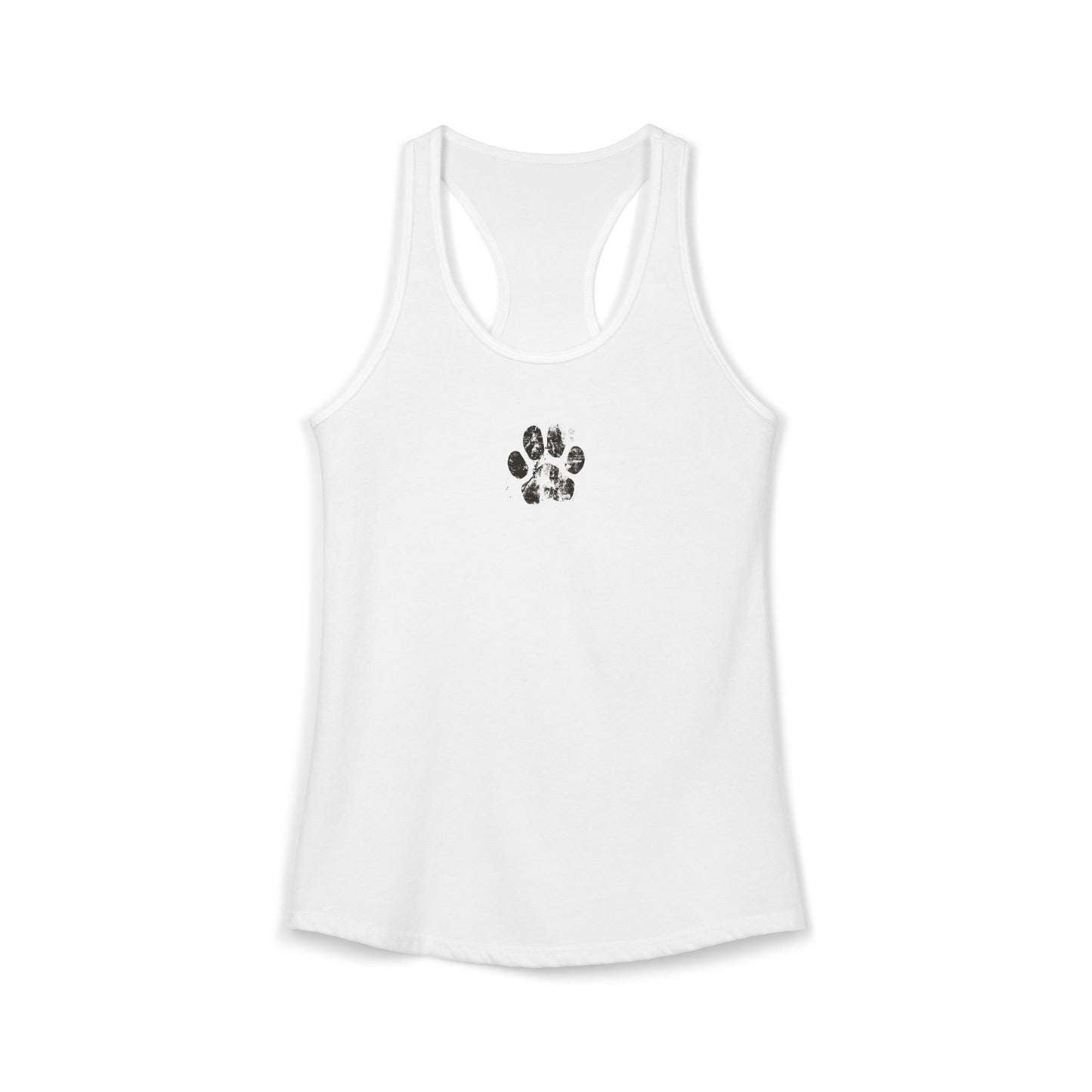 FIRST PRESS - HUMAN EDITION - WOMEN'S RACERBACK TANK TOP - "Pressed Paw"