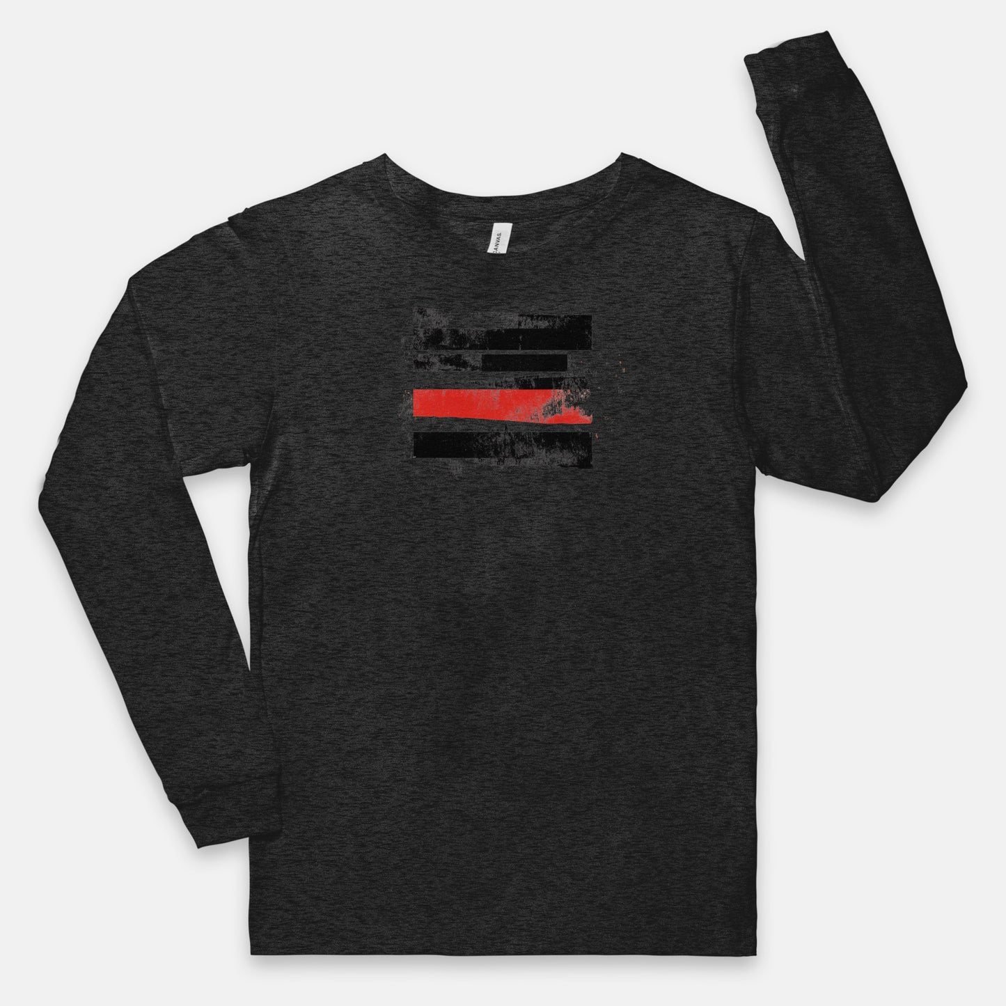 FIRST PRESS - HUMAN EDITION - UNISEX JERSEY LONG SLEEVE TEE - "Red Line"