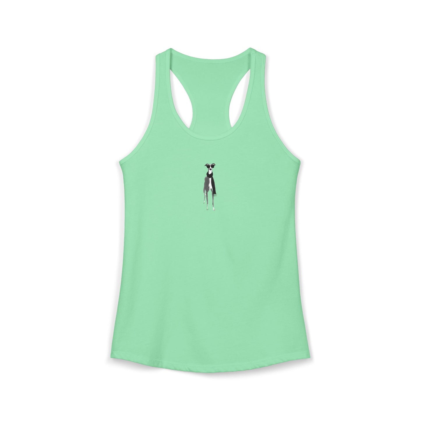 FIRST PRESS - HUMAN EDITION - WOMEN'S RACERBACK TANK TOP - "Fashion Dog"