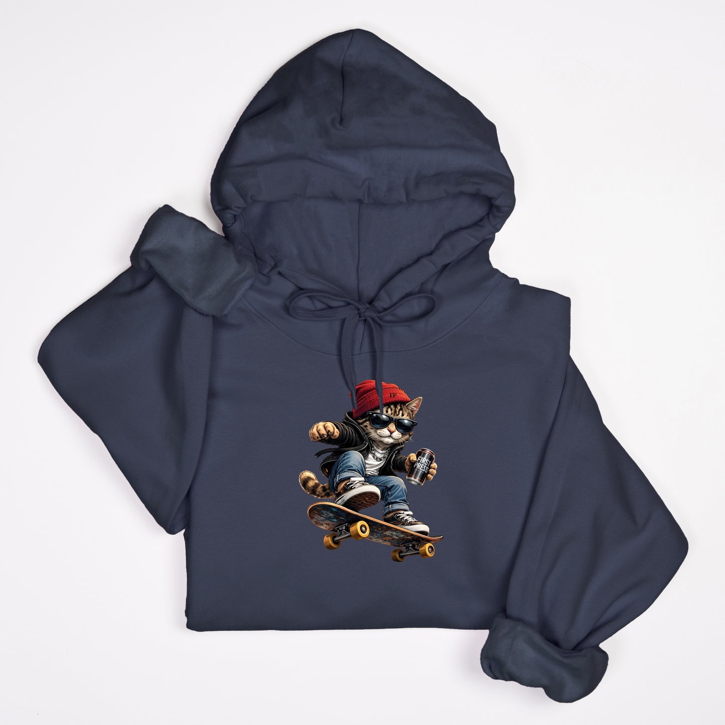 FIRST PRESS - HUMAN EDITION - UNISEX SWEATSHIRT HOODIE - "Street Cat"