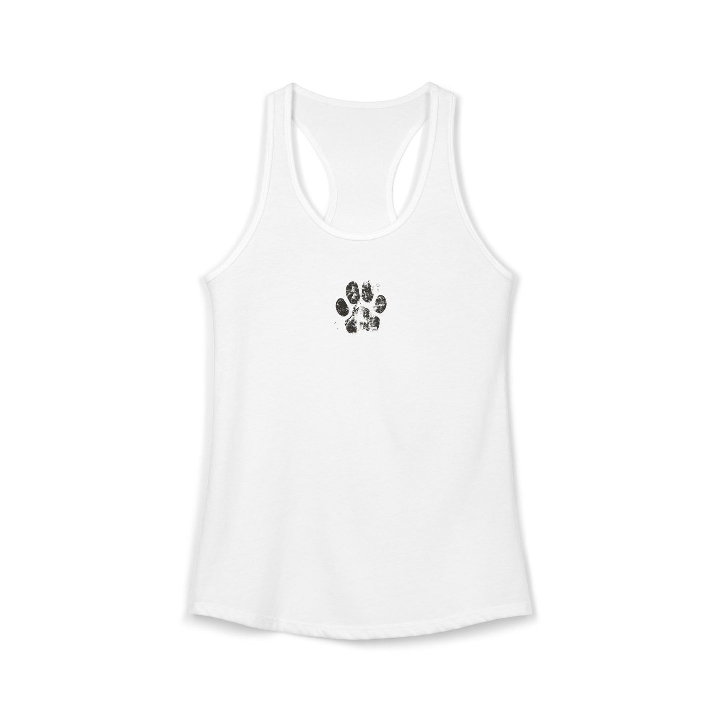 FIRST PRESS - HUMAN EDITION - WOMEN'S RACERBACK TANK TOP - "Pressed Paw"