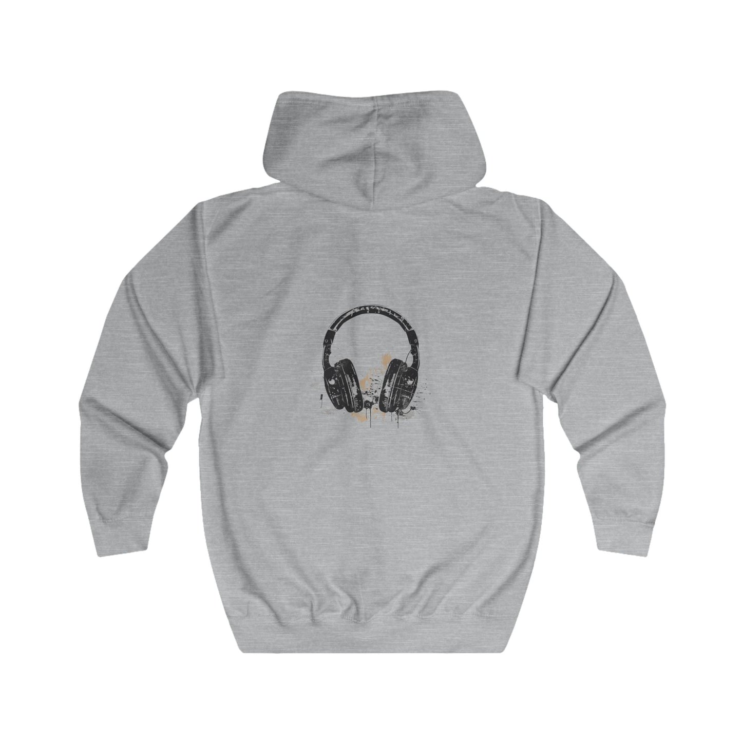 FIRST PRESS - HUMAN EDITION - UNISEX RELAXED ZIP HOODIE - "After Hours Headphones"