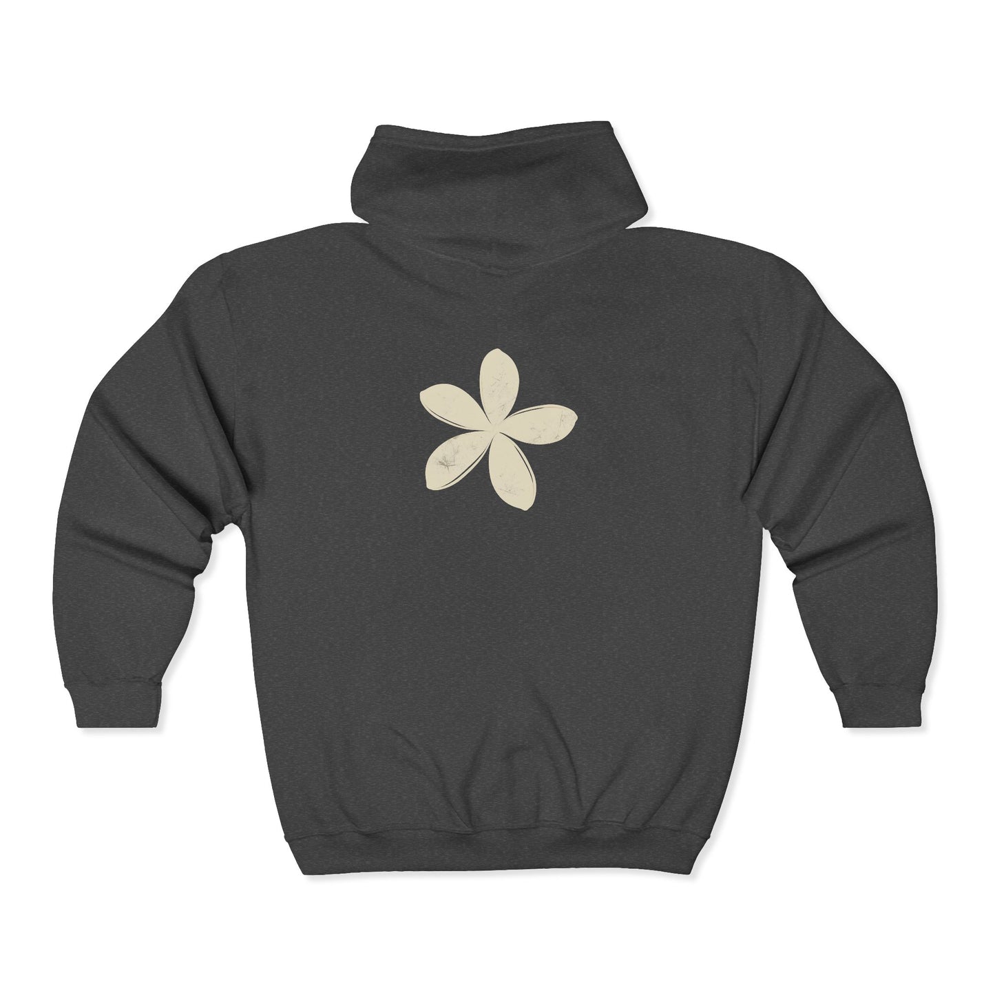 FIRST PRESS - HUMAN EDITION - UNISEX HEAVY BLEND™ ZIP HOODIE - "Ghost Flower"