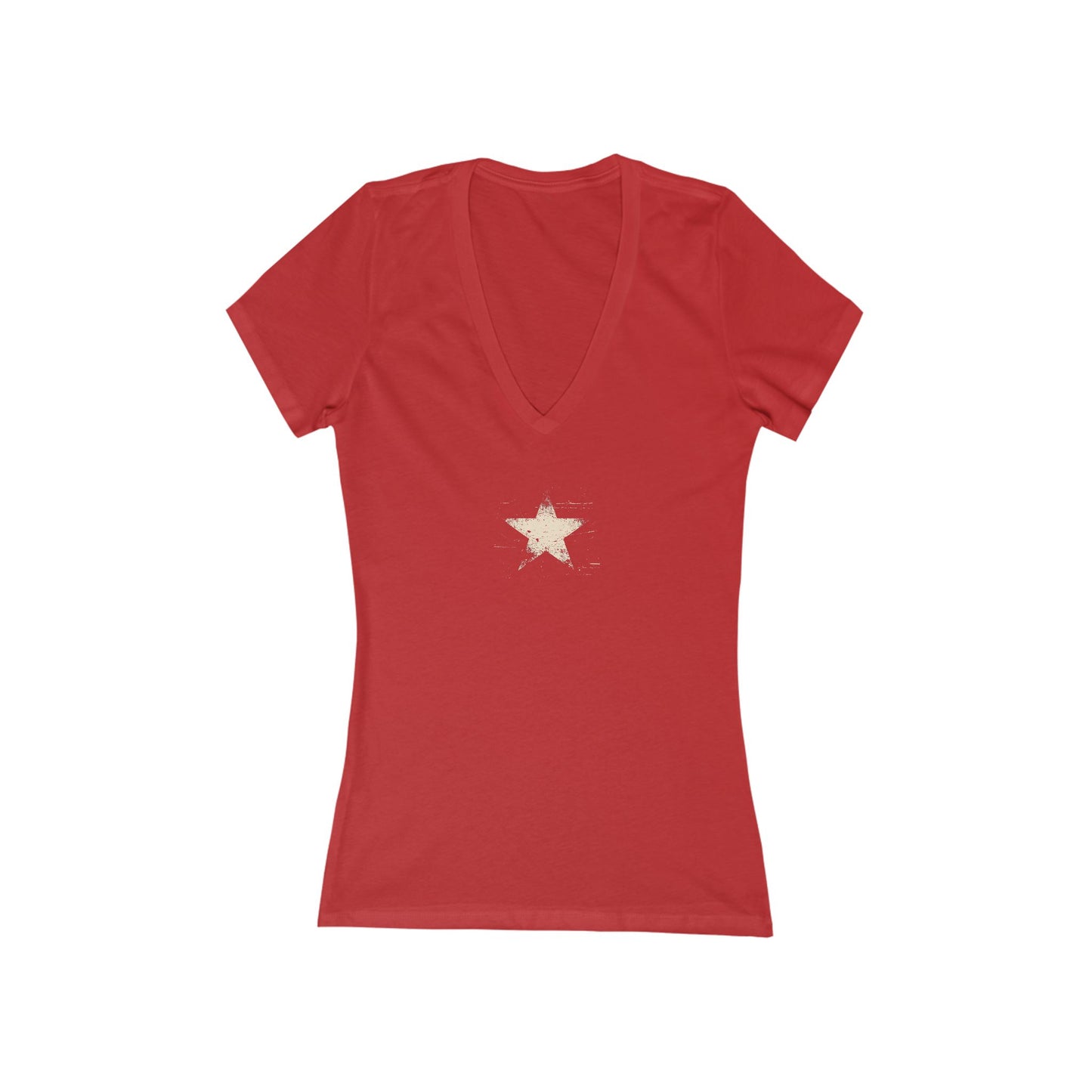 FIRST PRESS - HUMAN EDITION - WOMEN'S DEEP V-NECK TEE - "Analog Star"