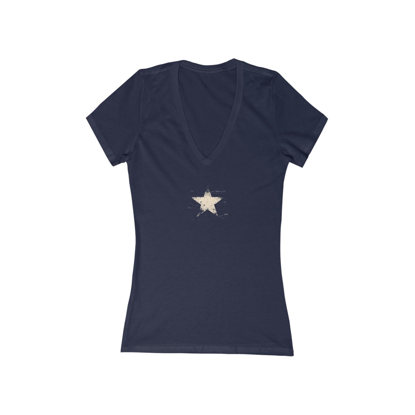 FIRST PRESS - HUMAN EDITION - WOMEN'S DEEP V-NECK TEE - "Analog Star"