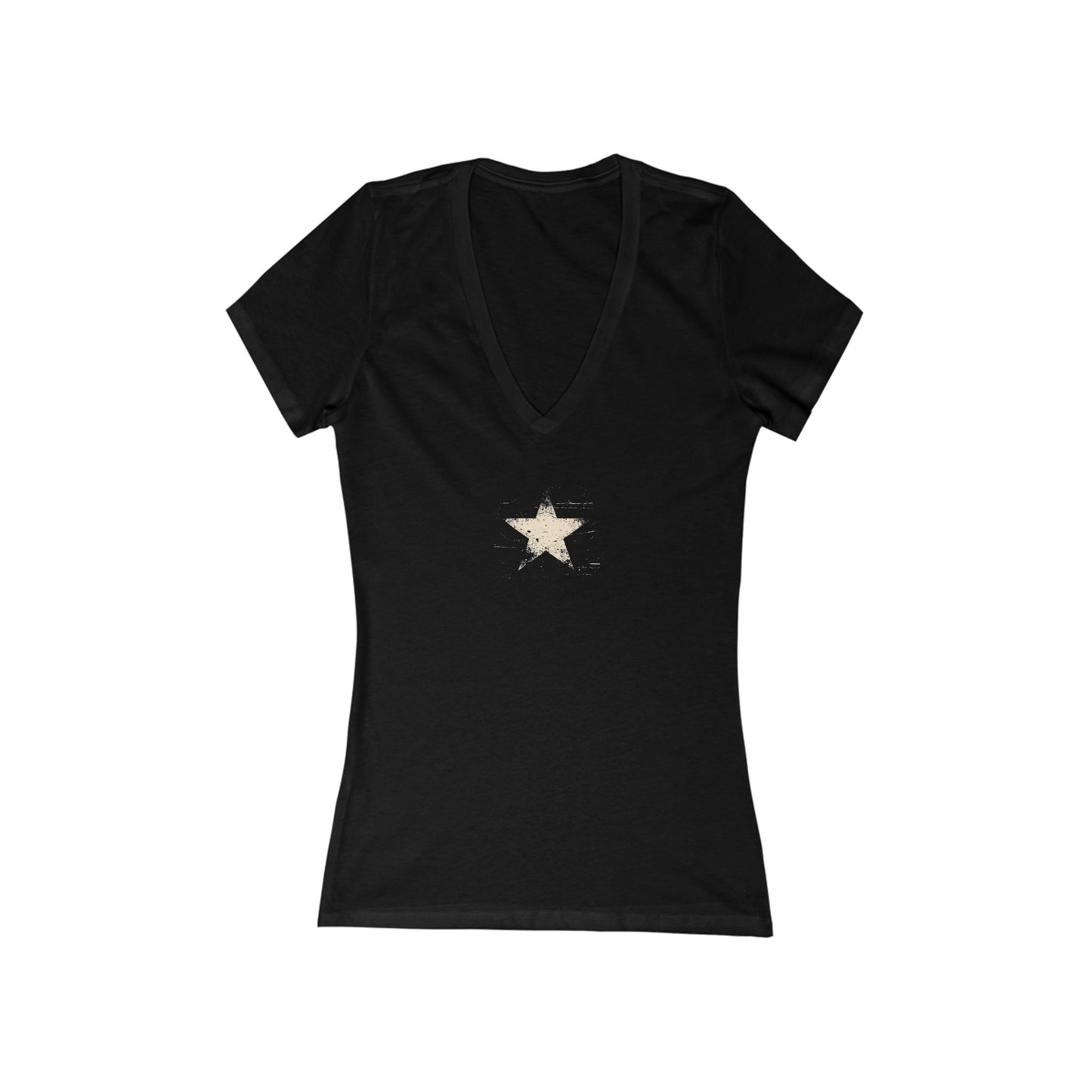 FIRST PRESS - HUMAN EDITION - WOMEN'S DEEP V-NECK TEE - "Analog Star"