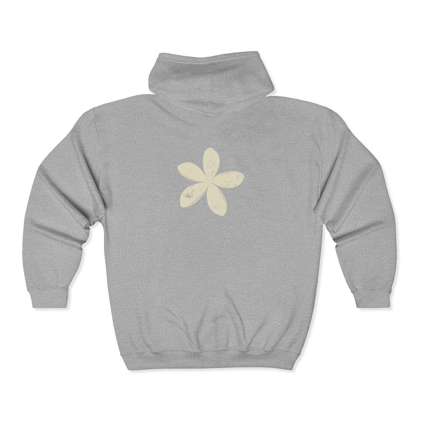 FIRST PRESS - HUMAN EDITION - UNISEX HEAVY BLEND™ ZIP HOODIE - "Ghost Flower"