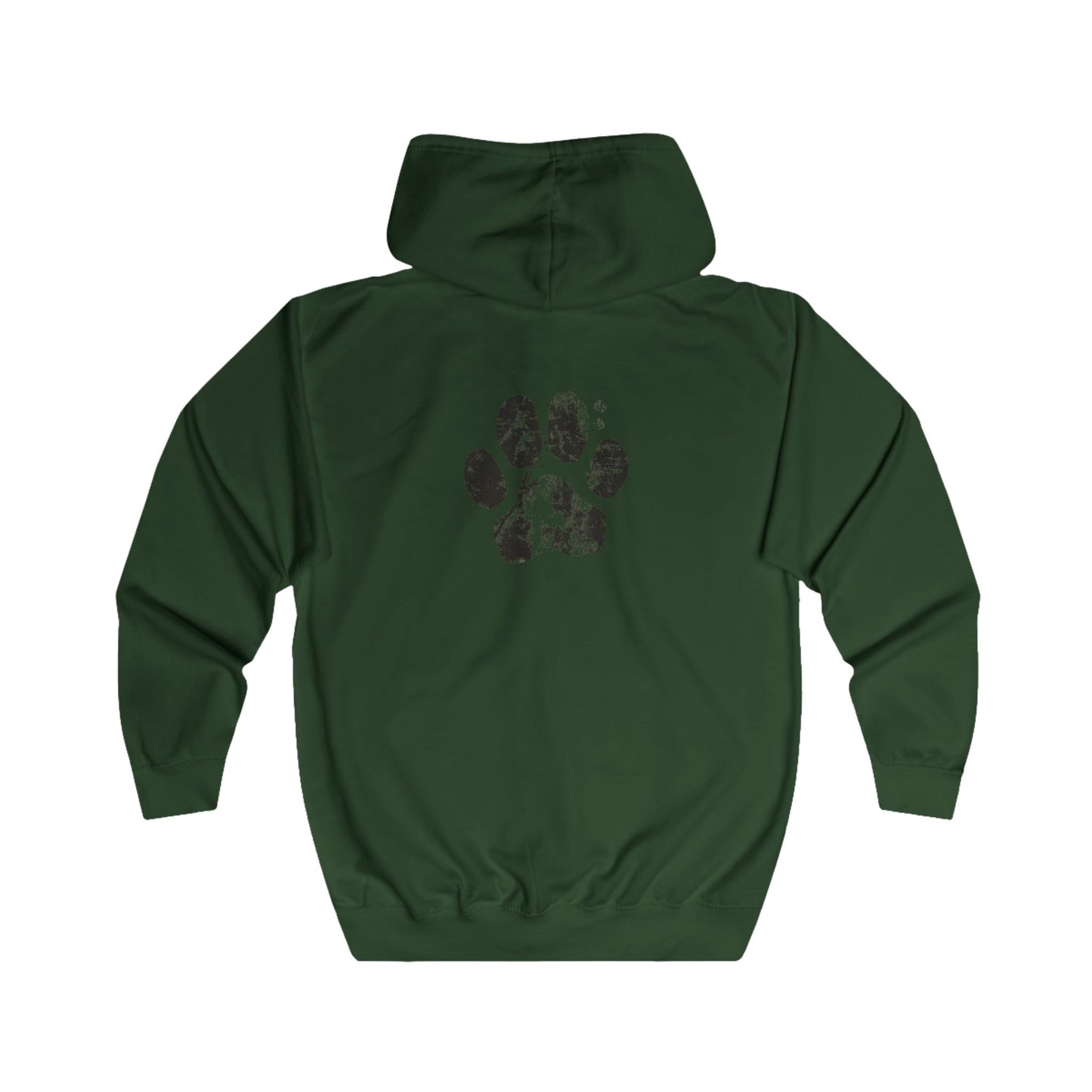 FIRST PRESS - HUMAN EDITION - UNISEX RELAXED ZIP HOODIE - "Pressed Paw"