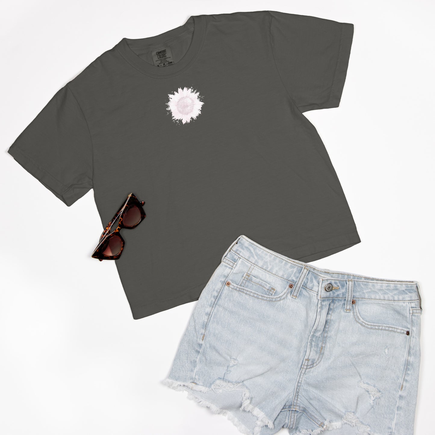 FIRST PRESS - HUMAN EDITION - WOMEN'S CROPPED BOXY TEE - "Ghosted"