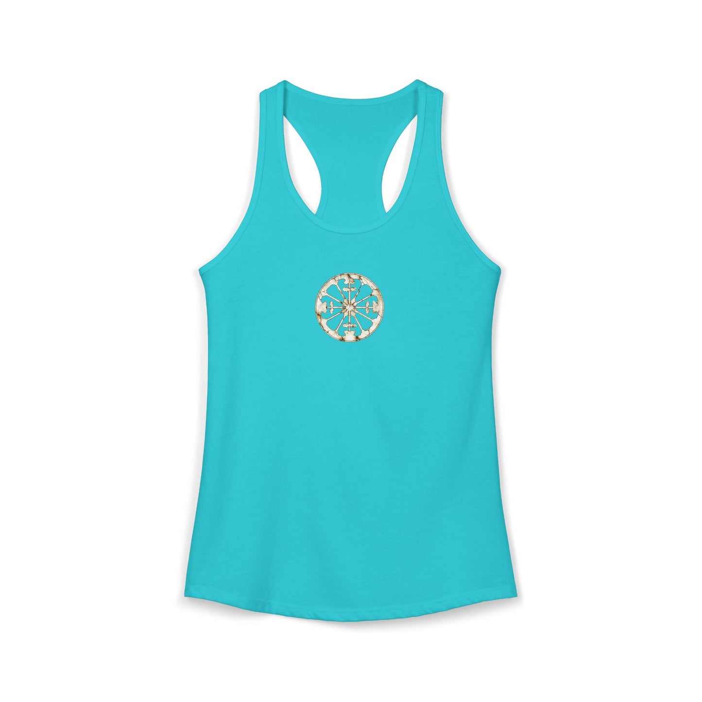 FIRST PRESS - HUMAN EDITION - WOMEN’S RACERBACK TANK TOP - "Eternal Devotion"