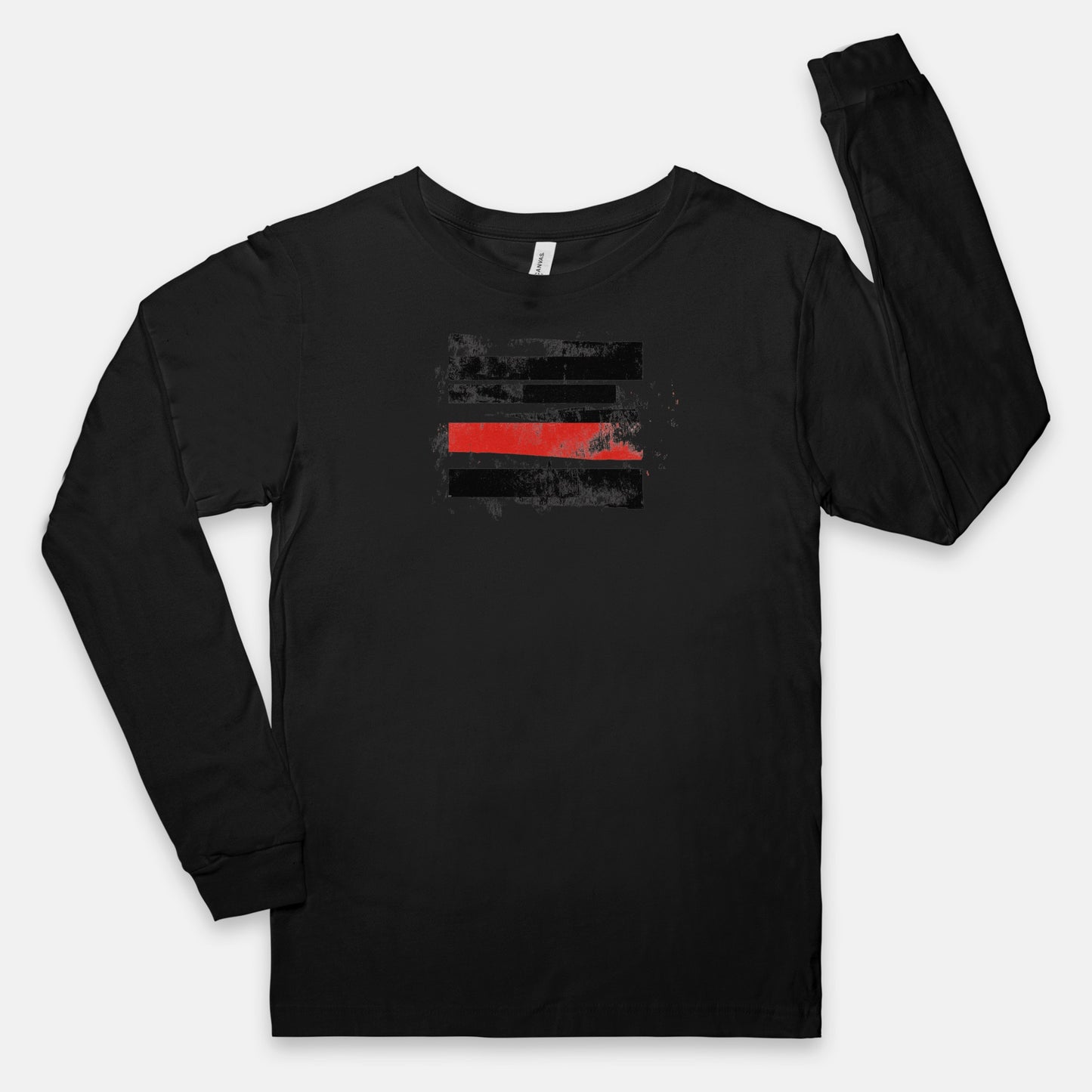 FIRST PRESS - HUMAN EDITION - UNISEX JERSEY LONG SLEEVE TEE - "Red Line"
