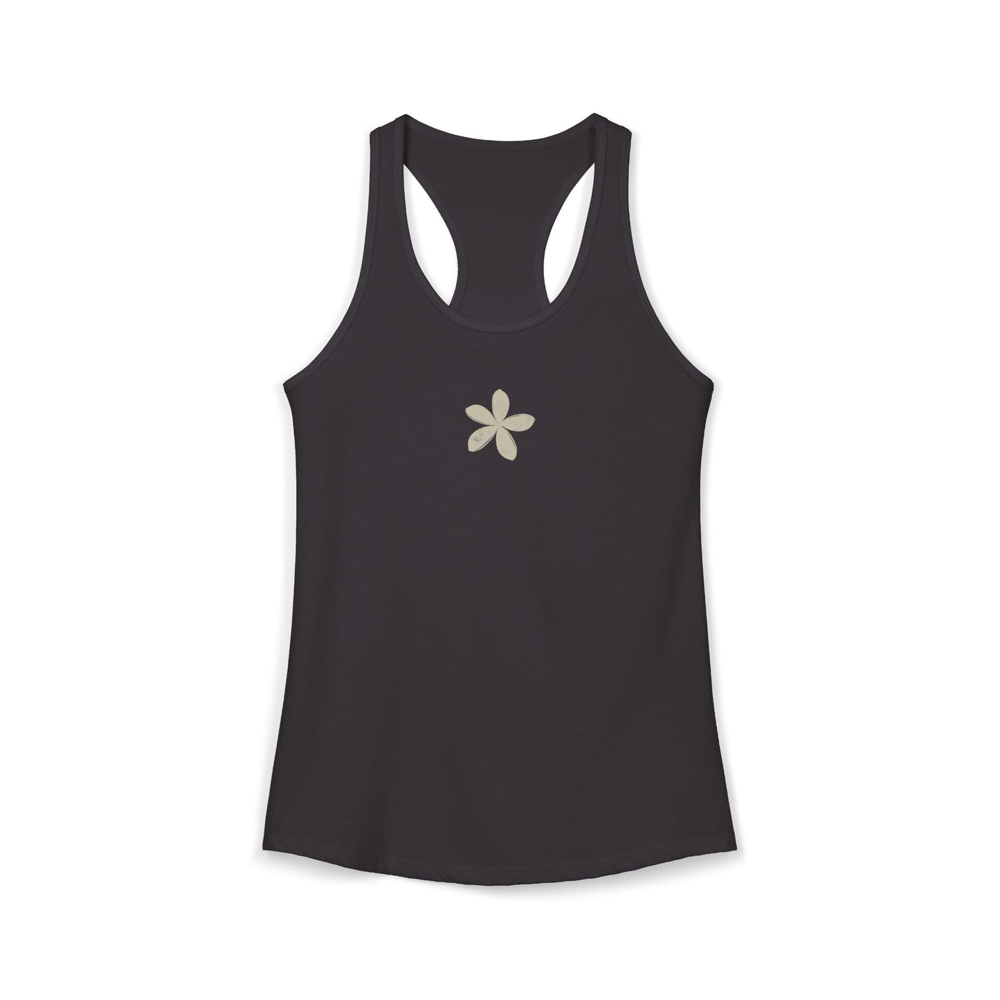FIRST PRESS - HUMAN EDITION - WOMEN'S RACERBACK TANK TOP - "Ghost Flower"