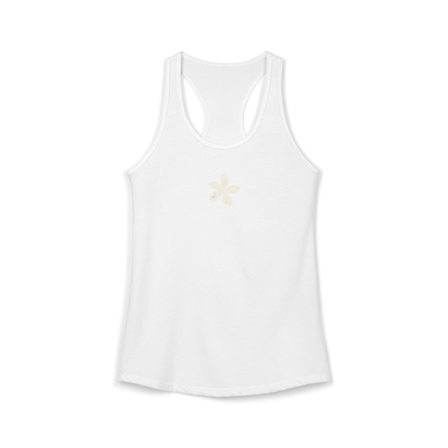 FIRST PRESS - HUMAN EDITION - WOMEN'S RACERBACK TANK TOP - "Ghost Flower"