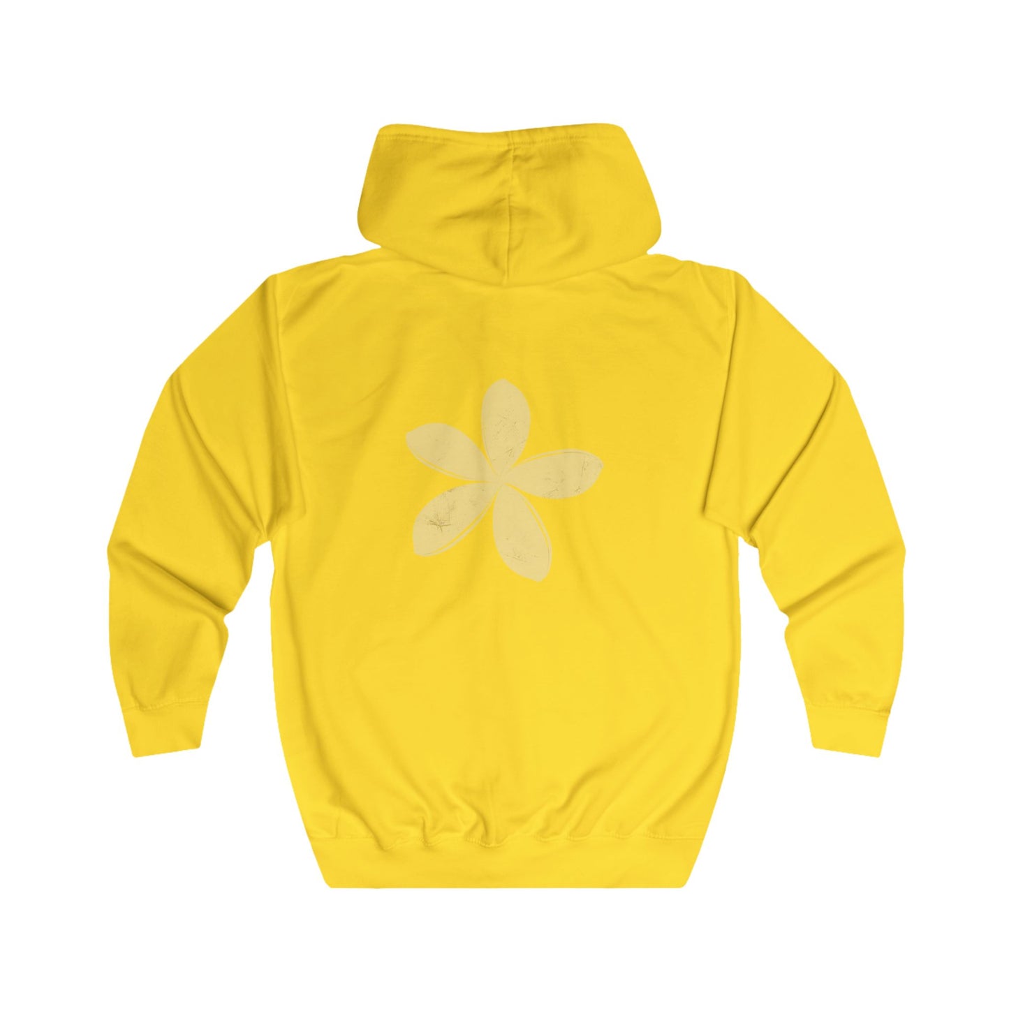 FIRST PRESS - HUMAN EDITION - UNISEX RELAXED ZIP HOODIE - "Ghost Flower"