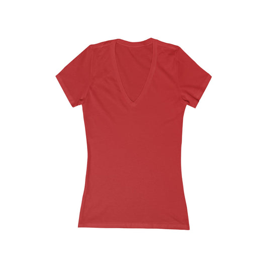 FIRST PRESS - HUMAN EDITION - WOMEN'S DEEP V-NECK TEE - "Clean Solids"