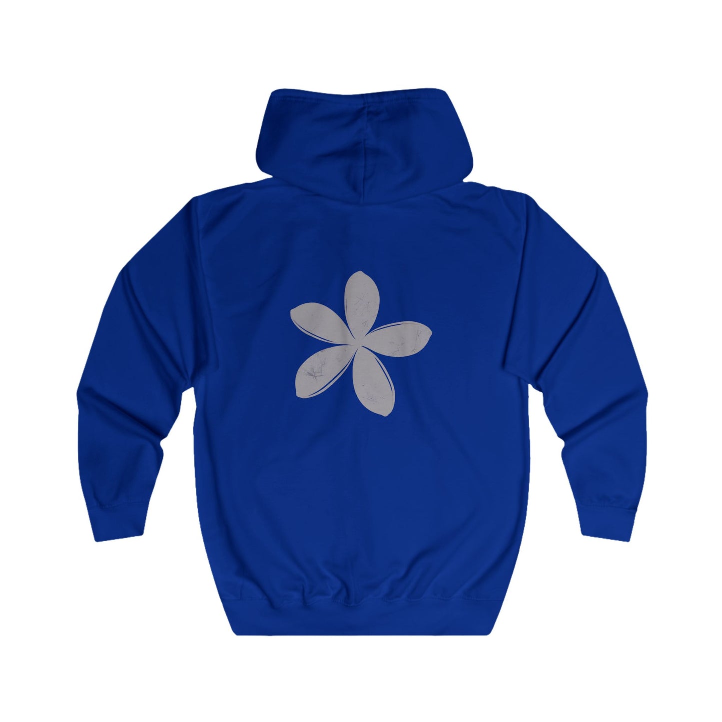 FIRST PRESS - HUMAN EDITION - UNISEX RELAXED ZIP HOODIE - "Ghost Flower"