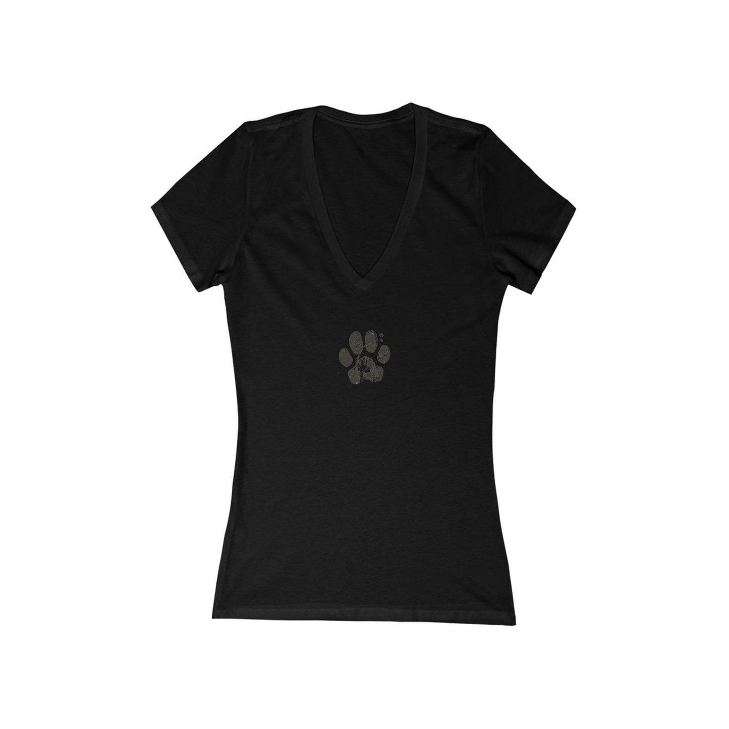 FIRST PRESS - HUMAN EDITION - WOMEN'S DEEP V-NECK TEE - "Pressed Paw"