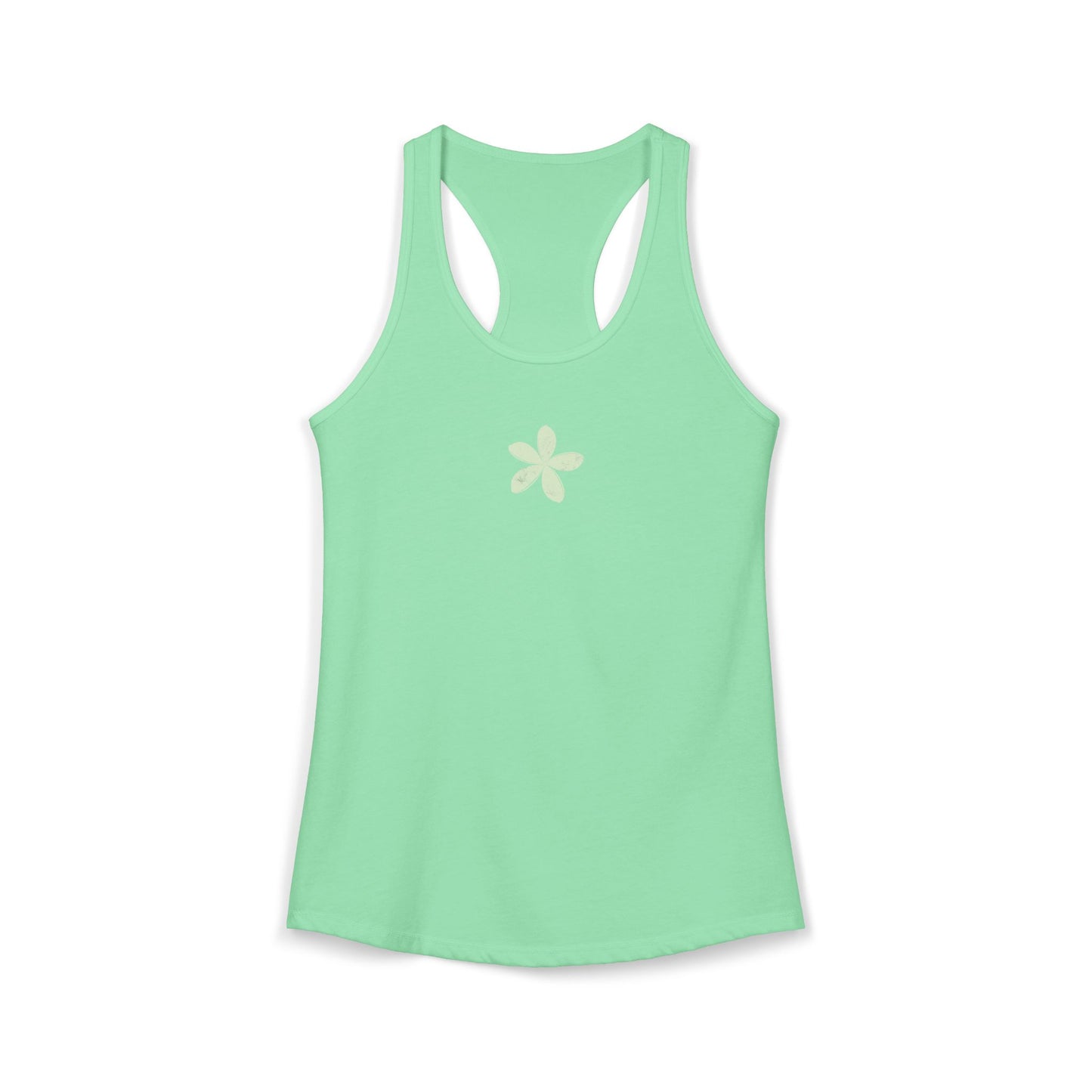 FIRST PRESS - HUMAN EDITION - WOMEN'S RACERBACK TANK TOP - "Ghost Flower"