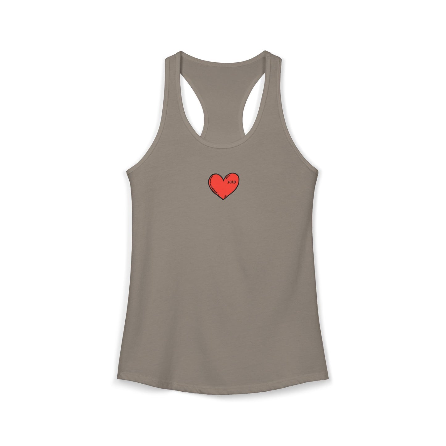 FIRST PRESS - HUMAN EDITION - WOMEN'S RACERBACK TANK TOP - "XOXO"