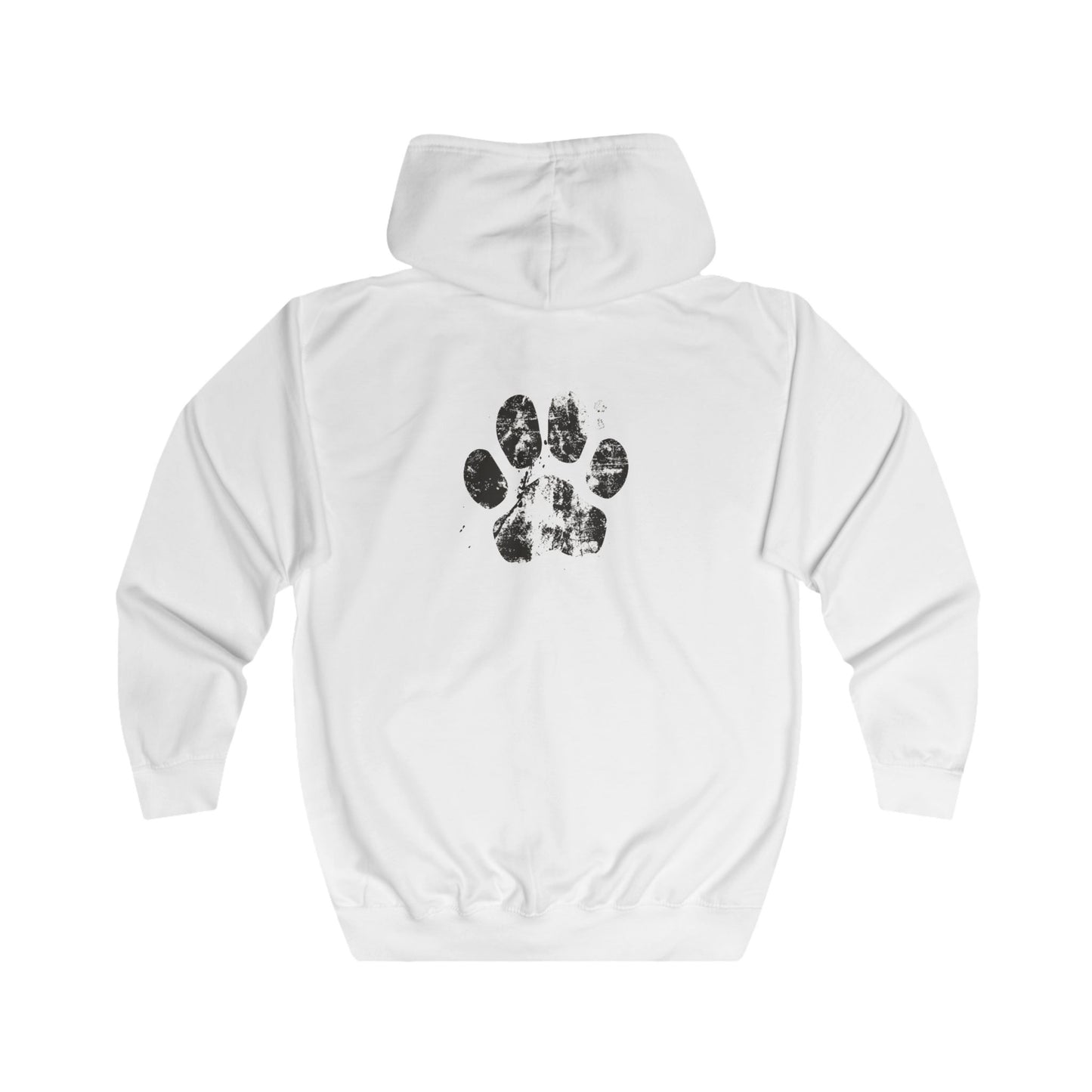 FIRST PRESS - HUMAN EDITION - UNISEX RELAXED ZIP HOODIE - "Pressed Paw"