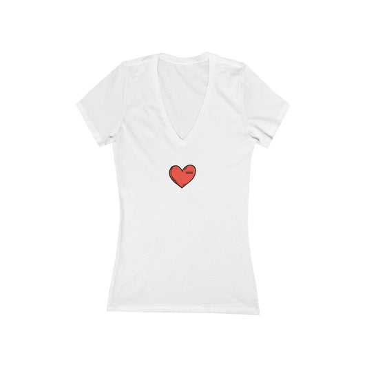 FIRST PRESS - HUMAN EDITION - WOMEN'S DEEP V-NECK TEE - "XOXO"