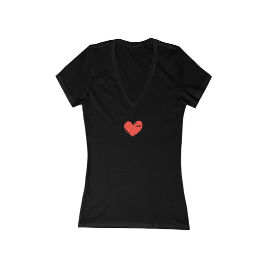 FIRST PRESS - HUMAN EDITION - WOMEN'S DEEP V-NECK TEE - "XOXO"