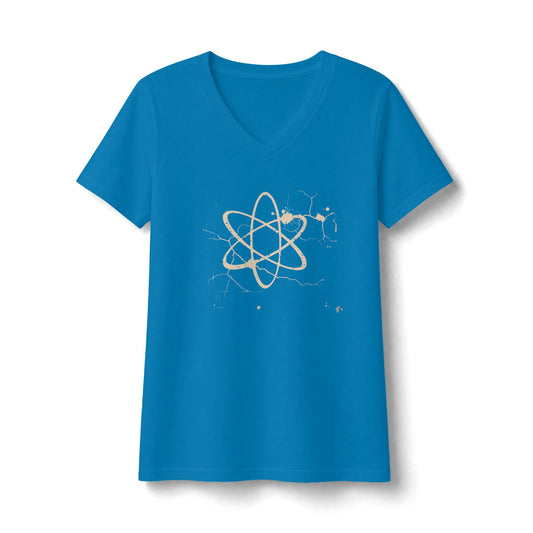 FIRST PRESS - HUMAN EDITION - WOMEN'S V-NECK TEE - "Underground Physics"