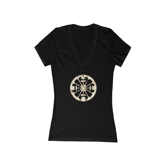 FIRST PRESS - HUMAN EDITION - WOMEN'S DEEP V-NECK TEE - "Eternal Devotion"