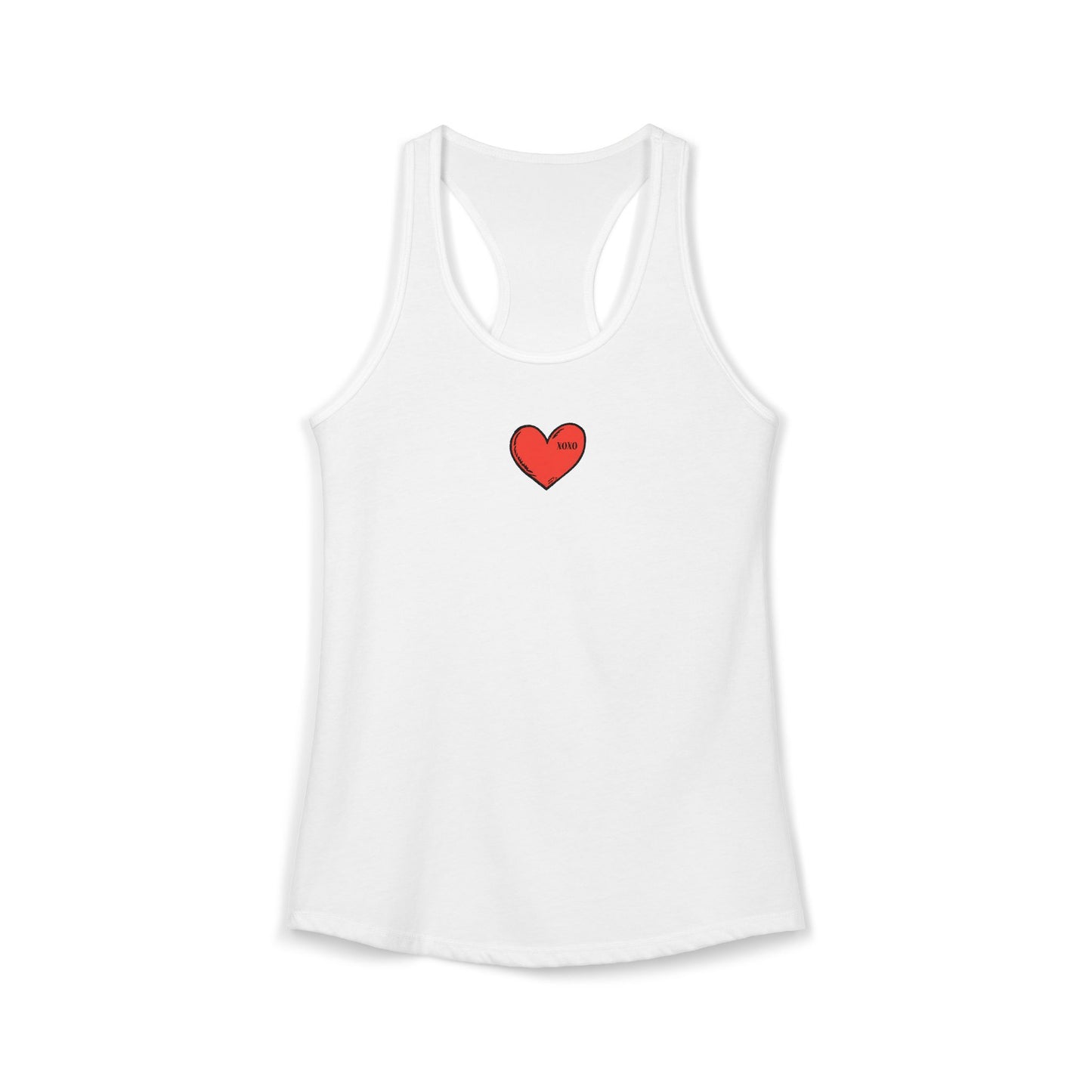 FIRST PRESS - HUMAN EDITION - WOMEN'S RACERBACK TANK TOP - "XOXO"