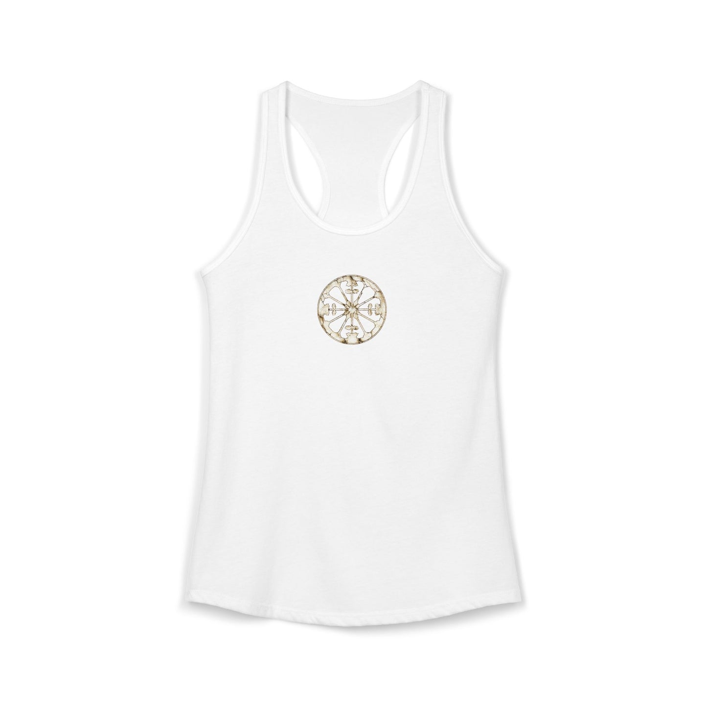 FIRST PRESS - HUMAN EDITION - WOMEN’S RACERBACK TANK TOP - "Eternal Devotion"